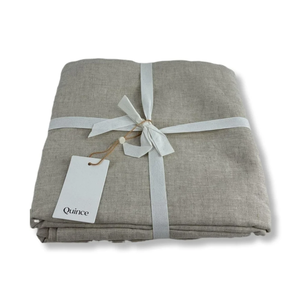 QUINCE European Linen Room Darkening Curtain Flax